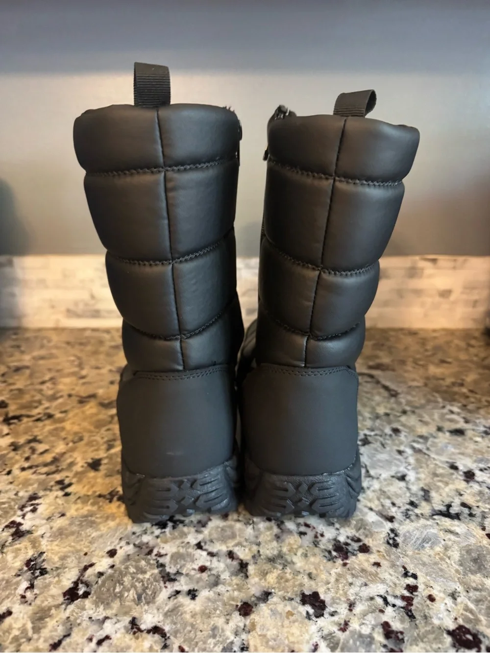 Magellan Outdoors Black Quilted Winter & Rain Boots